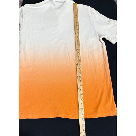 Polo Ralph Lauren Men's Classic Fit Ombre Polo Shirt Size M White Orange - Picture 8 of 9